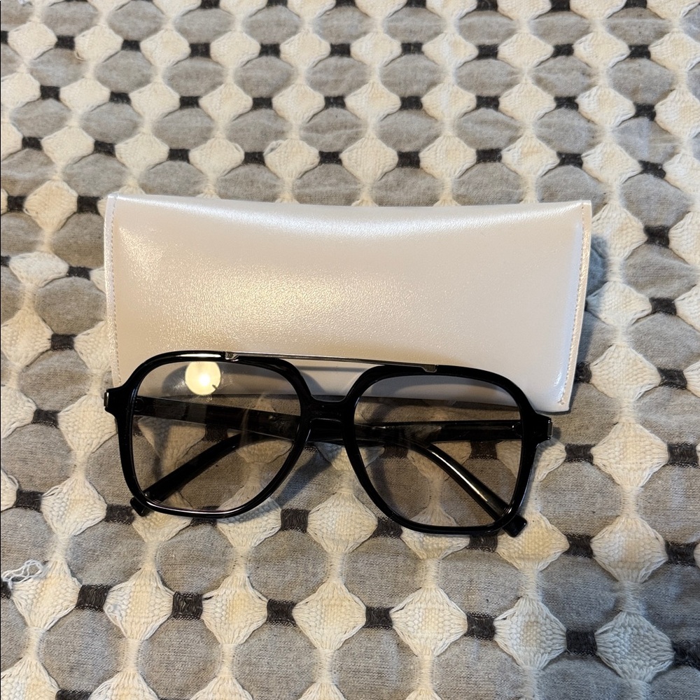 Black Oversized Sunglasses with Light Tint